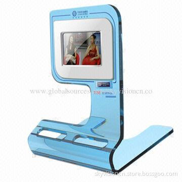 Digital photo frame with video loop play, easy to fixe on all kinds of shelf, encryption is optional